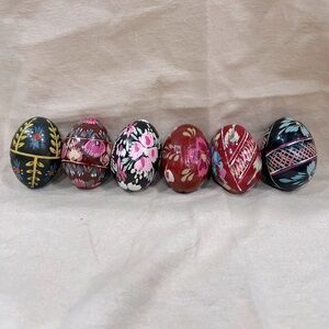 hand painted eggs- wood
